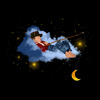artwork, astronomy, child, cloud, clouds, dream, dreaming, dreams, fishing, kid, moon, night, star, stars, tale