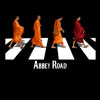 album, Beatles, cover, crossing, famous, humor, humorous, iconic, monk, music, parody